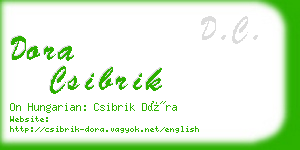 dora csibrik business card